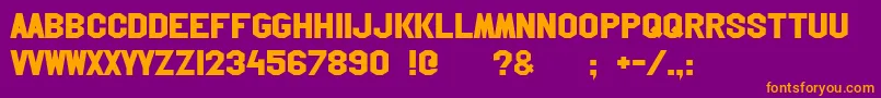 Hollywoodhills Font – Orange Fonts on Purple Background