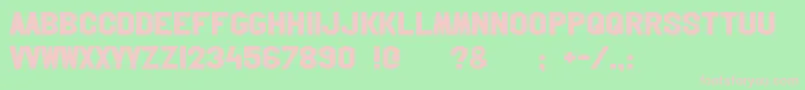 Hollywoodhills Font – Pink Fonts on Green Background