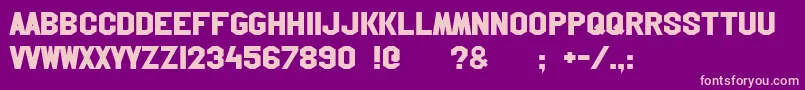 Hollywoodhills Font – Pink Fonts on Purple Background