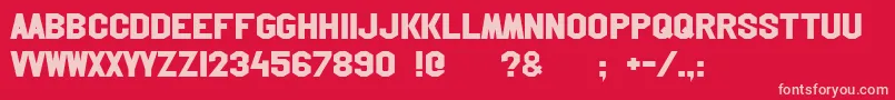 Hollywoodhills Font – Pink Fonts on Red Background