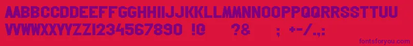 Hollywoodhills-Schriftart – Violette Schriften auf rotem Hintergrund