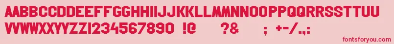 Hollywoodhills Font – Red Fonts on Pink Background