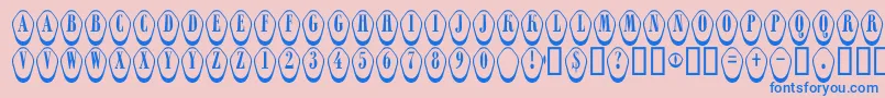 ARombyrndotldn3D Font – Blue Fonts on Pink Background