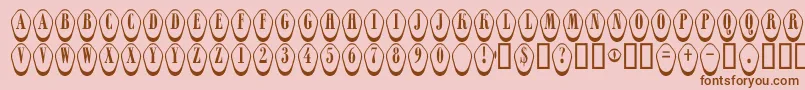 ARombyrndotldn3D Font – Brown Fonts on Pink Background