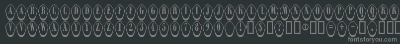 Weitere Informationen zur ARombyrndotldn3D-Schriftart ARombyrndotldn3D-Schriftart – Graue Schriften auf schwarzem Hintergrund