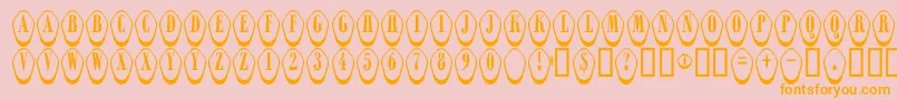 ARombyrndotldn3D Font – Orange Fonts on Pink Background
