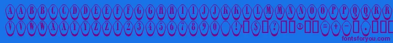 ARombyrndotldn3D Font – Purple Fonts on Blue Background