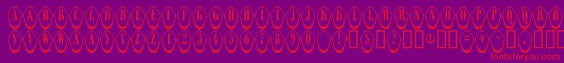 ARombyrndotldn3D Font – Red Fonts on Purple Background