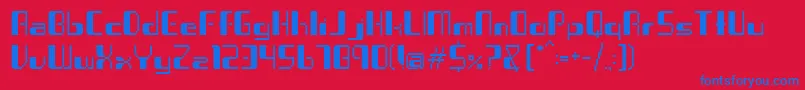 Virus ffy Font – Blue Fonts on Red Background