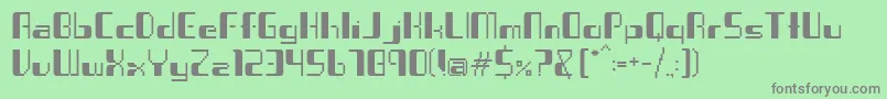 Virus ffy Font – Gray Fonts on Green Background