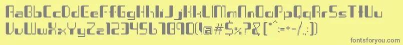 Virus ffy Font – Gray Fonts on Yellow Background