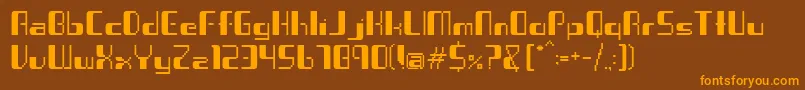 Virus ffy Font – Orange Fonts on Brown Background