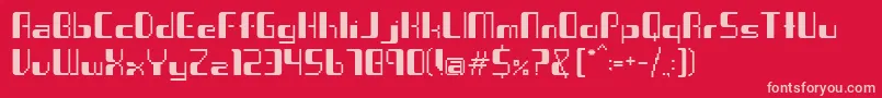 Virus ffy Font – Pink Fonts on Red Background