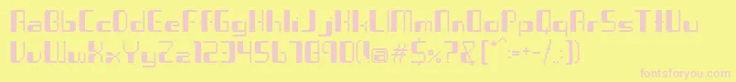 Virus ffy Font – Pink Fonts on Yellow Background