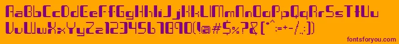 Virus ffy Font – Purple Fonts on Orange Background