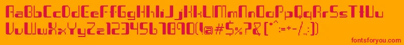 Virus ffy Font – Red Fonts on Orange Background