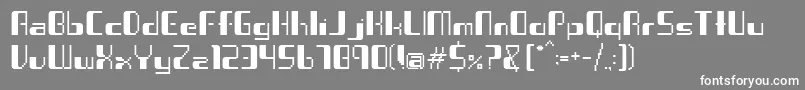 Virus ffy Font – White Fonts on Gray Background