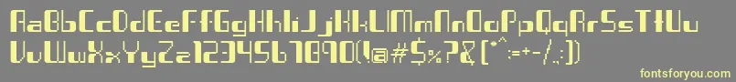 Virus ffy Font – Yellow Fonts on Gray Background