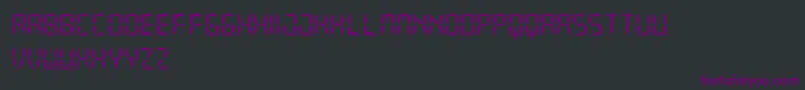 Czcionka OurDisplaySt – fioletowe czcionki na czarnym tle