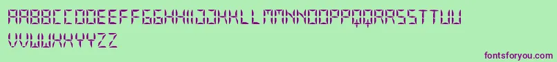 OurDisplaySt Font – Purple Fonts on Green Background