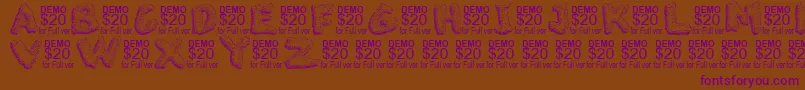 TheBlobDemo Font – Purple Fonts on Brown Background