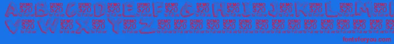 TheBlobDemo Font – Red Fonts on Blue Background