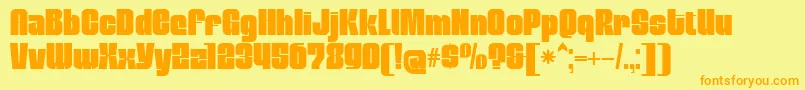 MobleysansRegular Font – Orange Fonts on Yellow Background