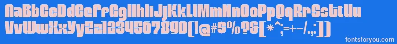 MobleysansRegular Font – Pink Fonts on Blue Background