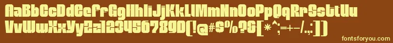 MobleysansRegular Font – Yellow Fonts on Brown Background