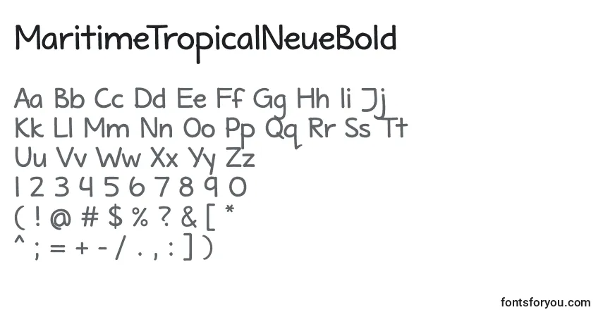 MaritimeTropicalNeueBold-fontti – aakkoset, numerot, erikoismerkit