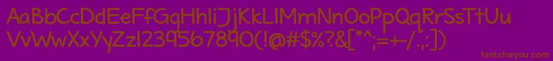 フォントMaritimeTropicalNeueBold – 紫色の背景に茶色のフォント