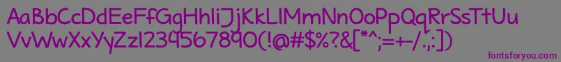 Шрифт MaritimeTropicalNeueBold – фиолетовые шрифты на сером фоне