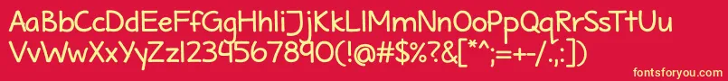 MaritimeTropicalNeueBold Font – Yellow Fonts on Red Background