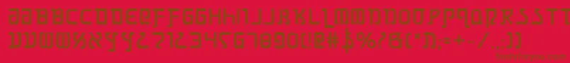 Czcionka Grimlordb – brązowe czcionki na czerwonym tle