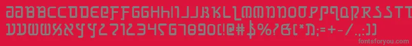 フォントGrimlordb – 赤い背景に灰色の文字