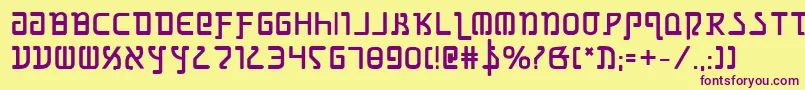 Шрифт Grimlordb – фиолетовые шрифты на жёлтом фоне