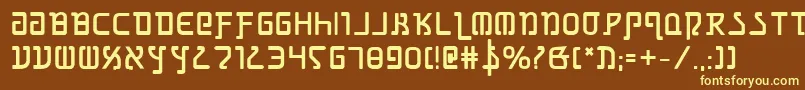 Grimlordb Font – Yellow Fonts on Brown Background