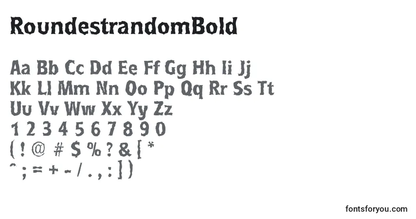 Шрифт RoundestrandomBold – алфавит, цифры, специальные символы