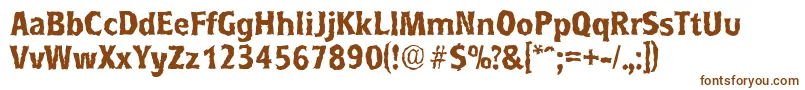 RoundestrandomBold Font – Brown Fonts on White Background