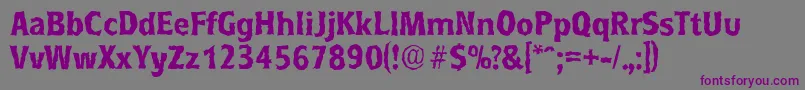 RoundestrandomBold Font – Purple Fonts on Gray Background