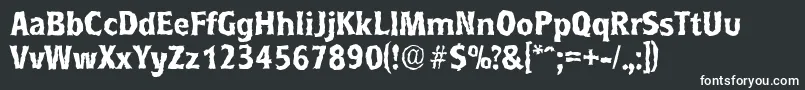 RoundestrandomBold Font – White Fonts on Black Background