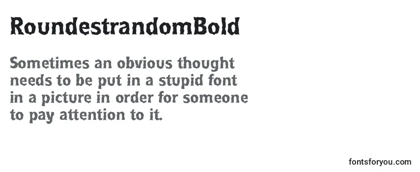 RoundestrandomBold Font