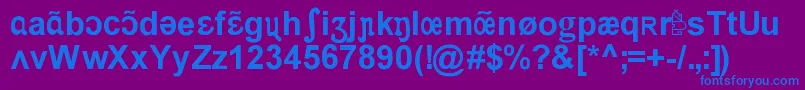 Apicar Font – Blue Fonts on Purple Background