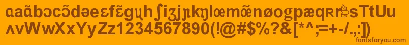 Apicar Font – Brown Fonts on Orange Background