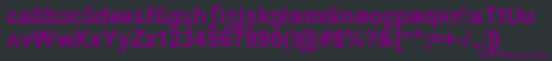 Шрифт Apicar – фиолетовые шрифты на чёрном фоне