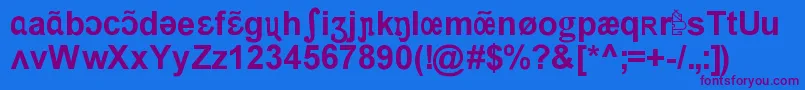 Apicar Font – Purple Fonts on Blue Background