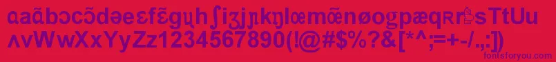 Apicar Font – Purple Fonts on Red Background