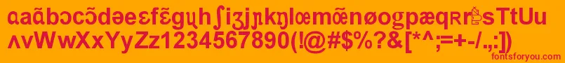 Apicar Font – Red Fonts on Orange Background