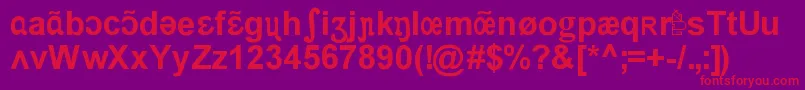 Apicar Font – Red Fonts on Purple Background