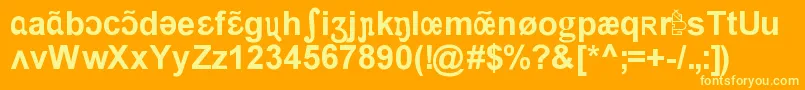 Apicar Font – Yellow Fonts on Orange Background